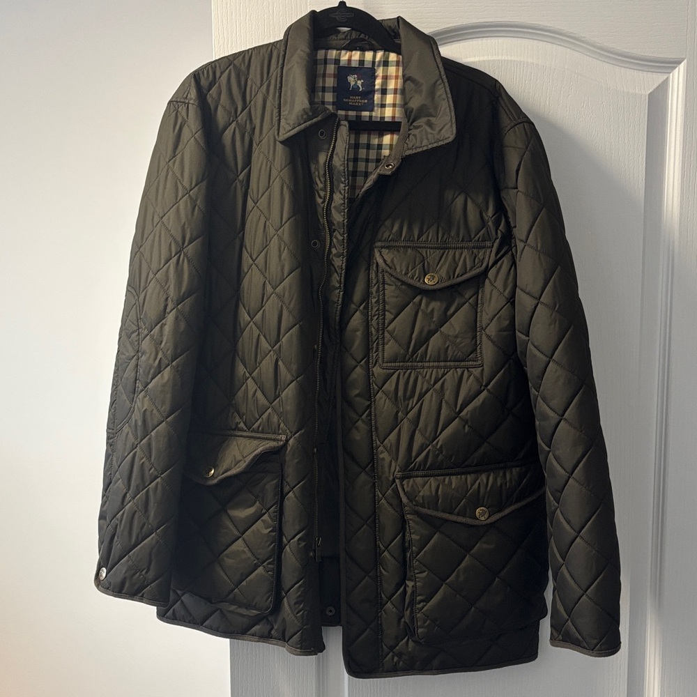 Hart Schaffner Marx Men's Quilted Jacket - Olive Green